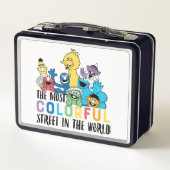 Sesamstraße | Die farbenfrohe Straße Metall Brotdose (Rückseite)