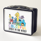 Sesamstraße | Die farbenfrohe Straße Metall Brotdose (Vorderseite)