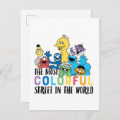 Sesamstraße | Die farbenfrohe Straße Postkarte (Vorne/Hinten)