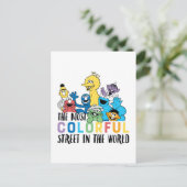 Sesamstraße | Die farbenfrohe Straße Postkarte (Stehend Vorderseite)