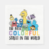 Sesamstraße | Die farbenfrohe Straße Serviette (Vorderseite)