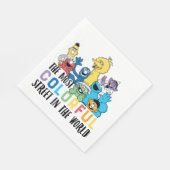 Sesamstraße | Die farbenfrohe Straße Serviette (Ecke)