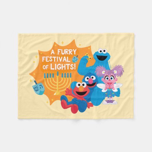Sesamstraße | Ein Furry Festival der Lichter! Fleecedecke (Vorderseite (Horizontal))