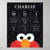 Sesamstraße - Elmo | 1. Geburtstag - Meilenstein Poster (Vorne)