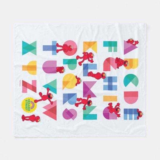 Sesamstraße | Elmo Alphabet Fleecedecke (Vorderseite (Horizontal))