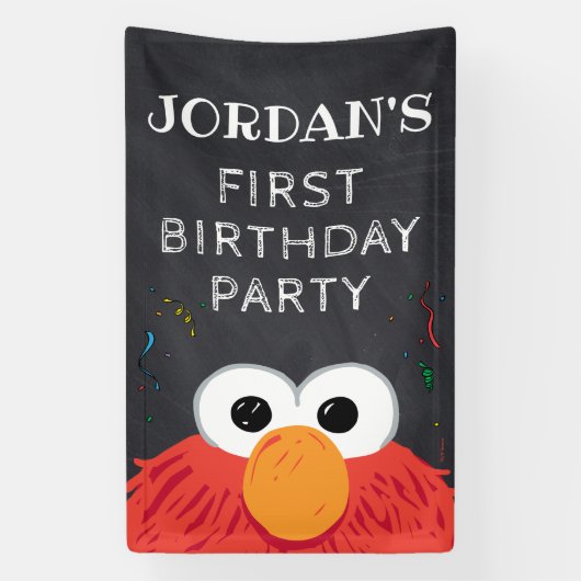 Sesamstraße | Elmo Birthday Chalkboard Banner (Vertikal)