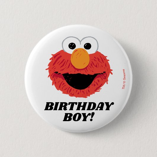 Sesamstraße | Elmo Birthday Chalkboard Boy Button (Vorderseite)