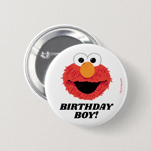 Sesamstraße | Elmo Birthday Chalkboard Boy Button (Vorne & Hinten)