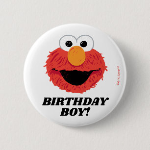 Sesamstraße Elmo Birthday Chalkboard Boy Button