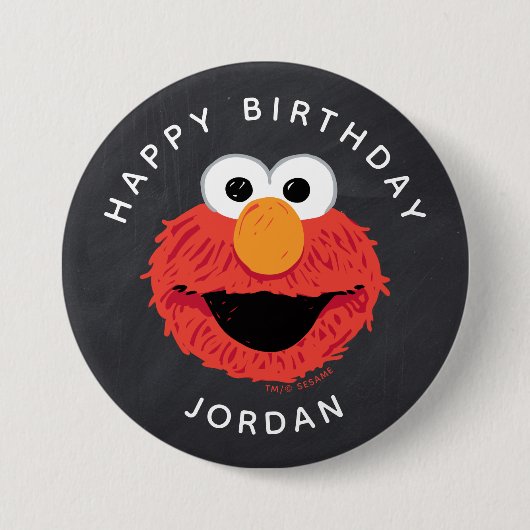 Sesamstraße | Elmo Birthday Chalkboard Button (Vorderseite)