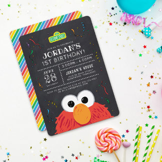 Sesamstraße | Elmo Birthday Chalkboard Einladung