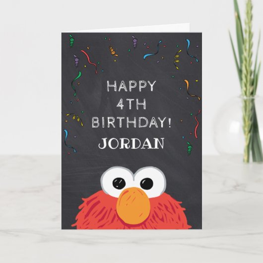 Sesamstraße | Elmo Birthday Chalkboard Karte (Vorderseite)