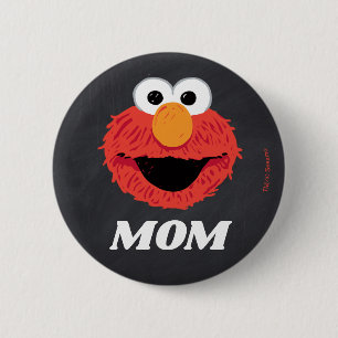Sesamstraße Elmo Birthday Chalkboard Mama Button