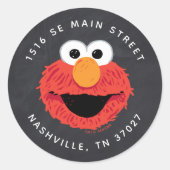 Sesamstraße | Elmo Birthday Chalkboard Runder Aufkleber (Vorderseite)