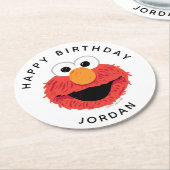Sesamstraße | Elmo Birthday Chalkboard Runder Pappuntersetzer (Angewinkelt)
