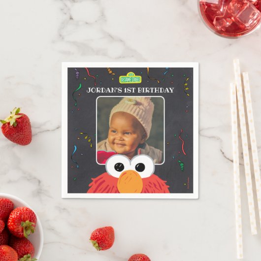 Sesamstraße | Elmo Birthday Chalkboard Serviette (Beispiel)