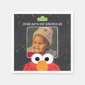 Sesamstraße | Elmo Birthday Chalkboard Serviette (Vorderseite)