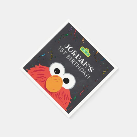 Sesamstraße | Elmo Birthday Chalkboard Serviette (Ecke)