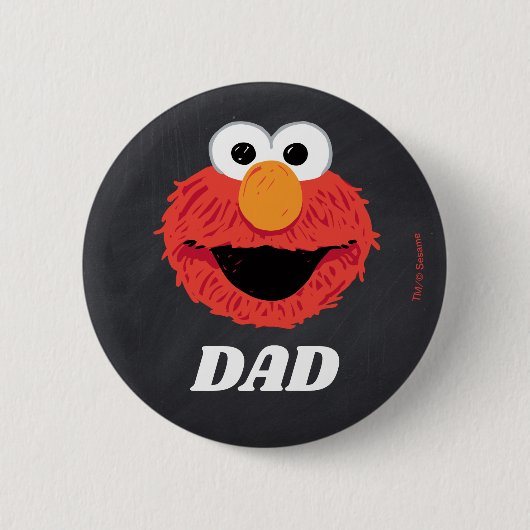 Sesamstraße | Elmo Birthday Chalkboard Vater Button (Vorderseite)