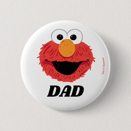 Sesamstraße | Elmo Birthday Chalkboard Vater Button (Vorderseite)