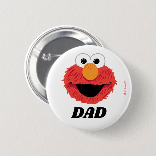 Sesamstraße | Elmo Birthday Chalkboard Vater Button (Vorne & Hinten)