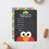 Sesamstraße | Elmo Birthday Chalkboard wünscht Mitteilungskarte (Vorderseite/Rückseite Beispiel)