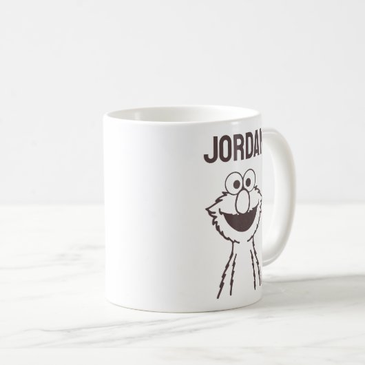 Sesamstraße | Elmo Bright | Name hinzufügen Kaffeetasse (VorderseiteRechts)