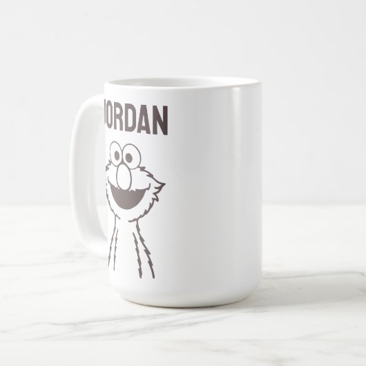 Sesamstraße | Elmo Bright | Name hinzufügen Kaffeetasse (Vorderseite Links)