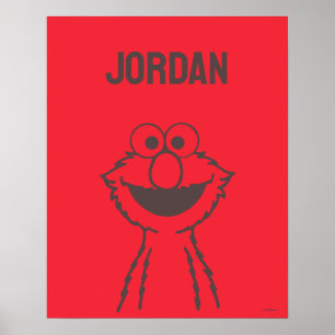Sesamstraße Elmo Bright Name hinzufügen Poster