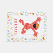 Sesamstraße Elmo | Buntstift Geburtstag Fleecedecke (Vorderseite (Horizontal))