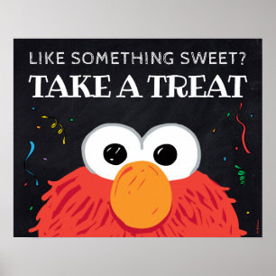 Sesamstraße - Elmo Chalkboard Leckerei nehmen Poster