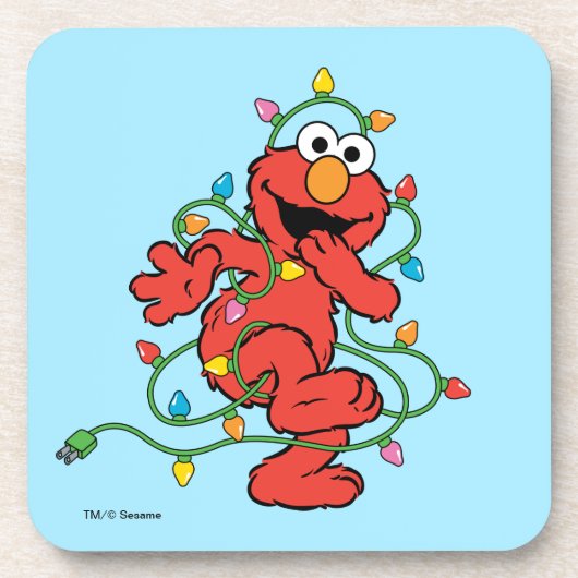 Sesamstraße | Elmo Christmas Lights Getränkeuntersetzer (Vorderseite)