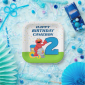 Sesamstraße Elmo Chugga Chugga Zwei Zwei Geburtsta Pappteller (Party)