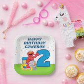 Sesamstraße Elmo Chugga Chugga Zwei Zwei Geburtsta Pappteller (Party)