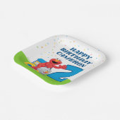 Sesamstraße Elmo Chugga Chugga Zwei Zwei Geburtsta Pappteller (Gewinkelt)