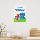 Sesamstraße Elmo Chugga Chugga Zwei Zwei Geburtsta Poster (Küche)