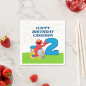 Sesamstraße Elmo Chugga Chugga Zwei Zwei Geburtsta Serviette (Beispiel)