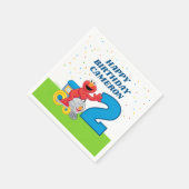 Sesamstraße Elmo Chugga Chugga Zwei Zwei Geburtsta Serviette (Ecke)