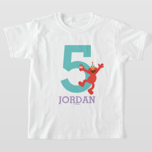 Sesamstraße Elmo - Confetti 5. Geburtstag T-Shirt