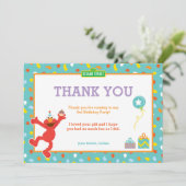 Sesamstraße | Elmo - Confetti Birthday Vielen Dank Dankeskarte (Stehend Vorderseite)