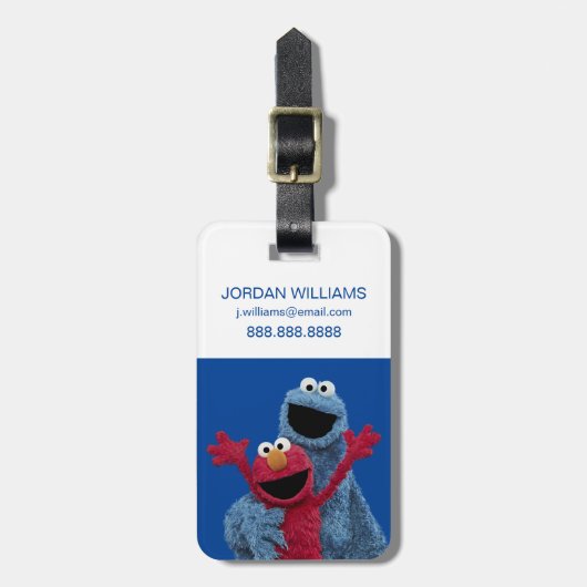 Sesamstraße | Elmo & Cookie Monster Gepäckanhänger (Vorderseite vertikal)
