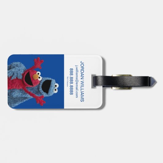 Sesamstraße | Elmo & Cookie Monster Gepäckanhänger (Rückseite horizontal)