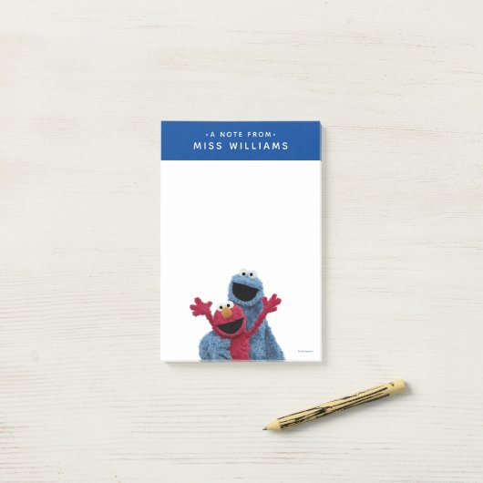 Sesamstraße | Elmo & Cookie Monster Post-it Klebezettel (Auf Schreibtisch)
