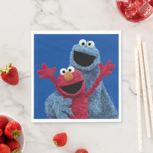Sesamstraße | Elmo & Cookie Monster Serviette (Beispiel)