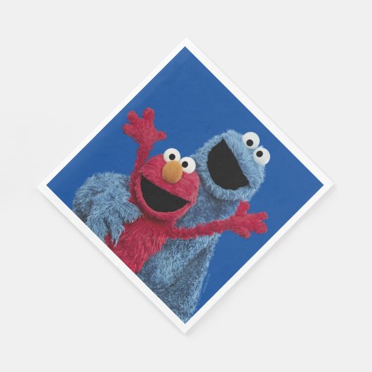 Sesamstraße | Elmo & Cookie Monster Serviette (Ecke)
