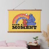 Sesamstraße | Elmo & Cookie Nehmen Sie einen Momen Wandteppich Mit Holzrahmen (Schlafzimmer)