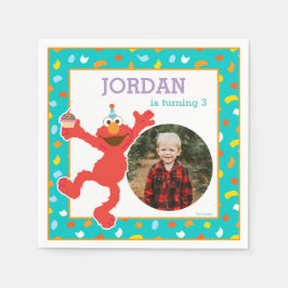 Sesamstraße | Elmo - Cupcake & Confetti Geburtstag Serviette