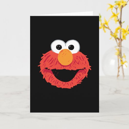 Sesamstraße | Elmo Face Karte (Gelbe Blume)