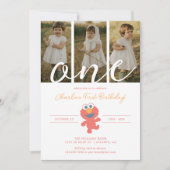 Sesamstraße | Elmo First Birthday - Foto Einladung (Vorderseite)