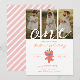 Sesamstraße | Elmo First Birthday - Foto Einladung